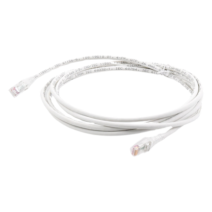 Patch Cord MC6 Modular Cat6 UTP, CM/LS0H, 3.05 Metros (10 Pies), Color Blanco, Versión Bulk (Sin Empaque Individual)