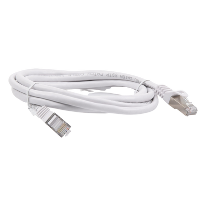 Patch Cord Cat6A 10G Blindado 2 Metros (6.56 Pies) Blanco