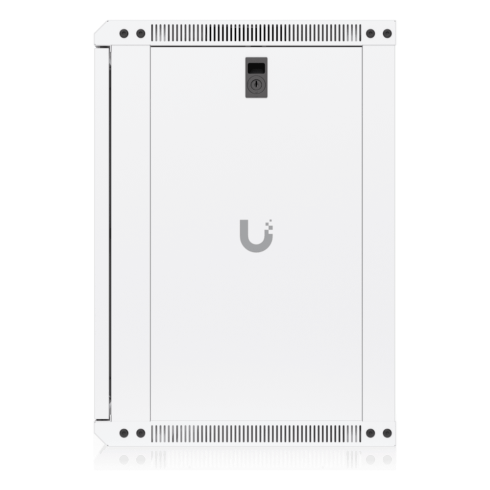 UACC Rack Cabinet 12U (550 x 450 mm) - Gabinete Cerrado para Montaje en Pared con Puerta de Vidrio Templado, Totalmente Ensamblado con Ventiladores