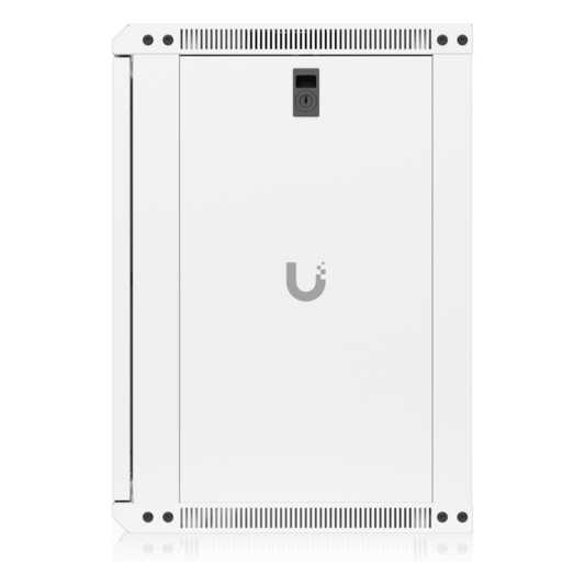 UACC Rack Cabinet 12U (550 x 450 mm) - Gabinete Cerrado para Montaje en Pared con Puerta de Vidrio Templado, Totalmente Ensamblado con Ventiladores