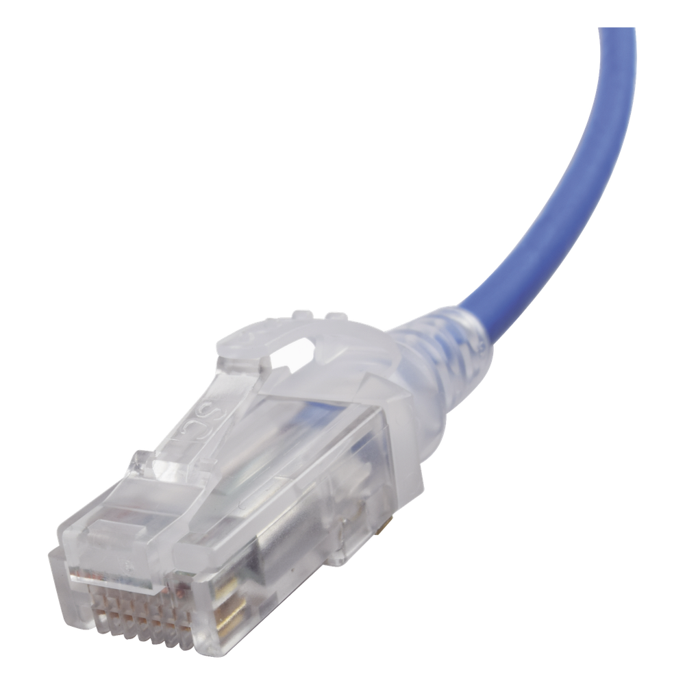 Patch Cord MC6 Modular Cat6 UTP, CM/LS0H, 1.52 Metros (5 Pies), Color Azul, Diámetro Reducido (28AWG)