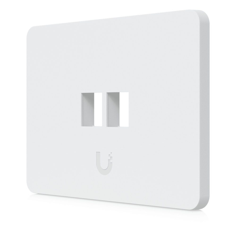 Placa de Pared Horizontal Universal para Keystone de 2 Puertos con Cubierta Pintable, Acabado Personalizable, Paquete con 4 Piezas
