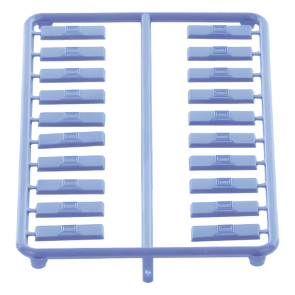 Paquete de 100 Iconos de Datos de Instalación a Presión, Para Jacks Mini-Com de Panduit, De Plástico, Color Azul