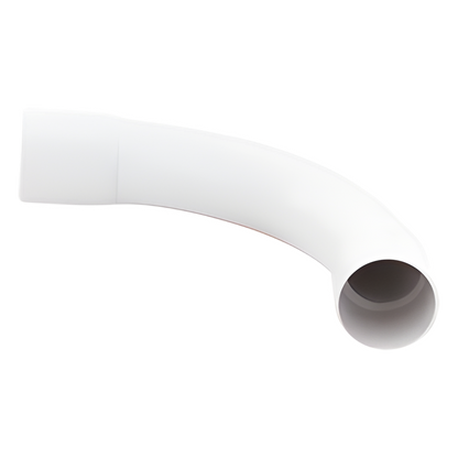 Curva de radio estrecho para tubería rígida, recomendado para cables de datos, PVC Auto-extinguible, de 25 mm