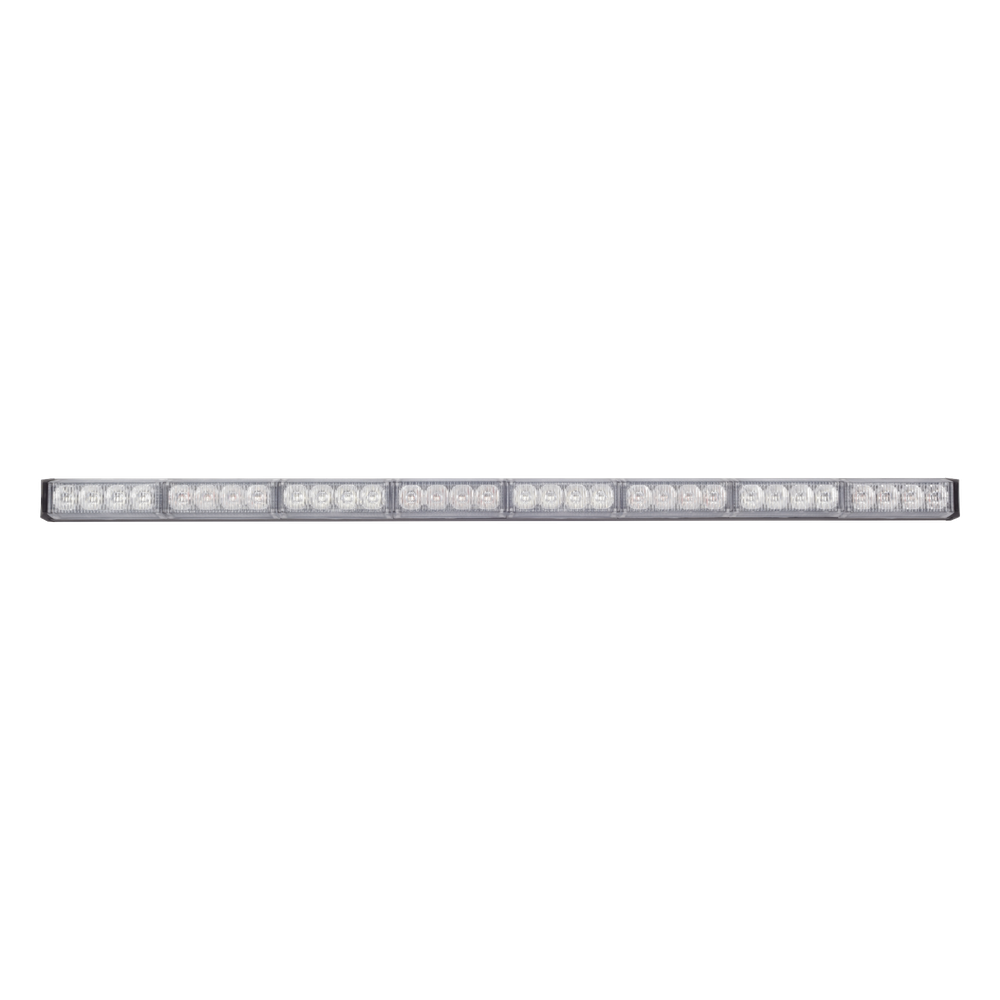 Barra de Luz de Advertencia Rojo-Azul / 8 Módulos con 4 LED Gen III / 4 Patrones de Destello / Carcasa de Aluminio / 75 cm (29.5 in) / 10-16 Vcc