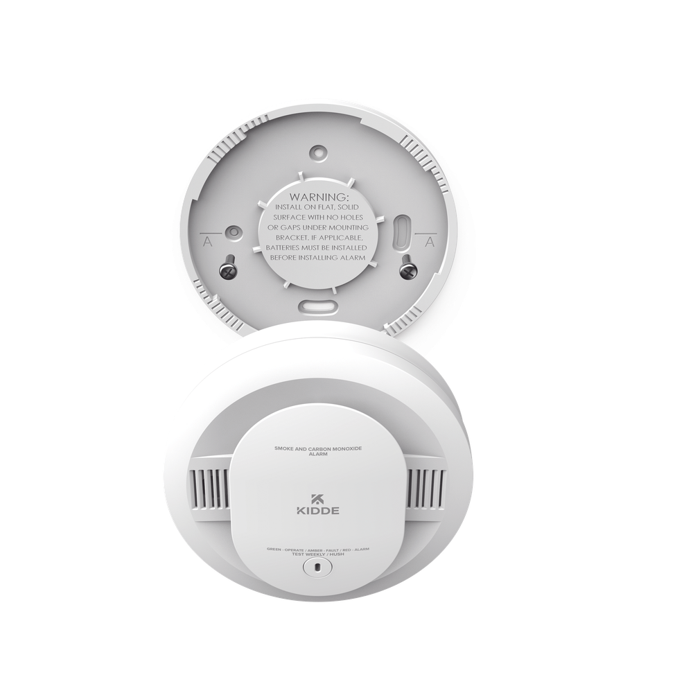 Detector combinado de humo y monóxido de carbono, fotoeléctrico y electroquímico, alimentado por baterías AA, paquete de 6