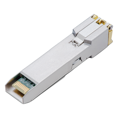 Transceptor mini-GBIC SFP+ RJ45 / Admite 10GBASE-T, 5GBASE-T, 2.5GBASE-T, 1000BASE-T y 100BASE-TX / Distancia Hasta 30 metros / Conector RJ45 (10G)