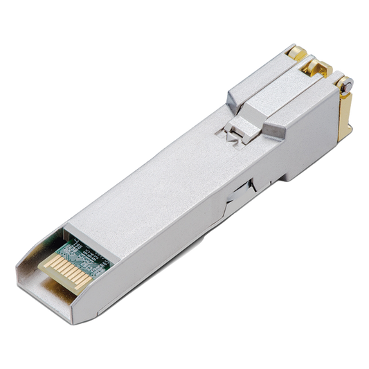 Transceptor mini-GBIC SFP+ RJ45 / Admite 10GBASE-T, 5GBASE-T, 2.5GBASE-T, 1000BASE-T y 100BASE-TX / Distancia Hasta 30 metros / Conector RJ45 (10G)