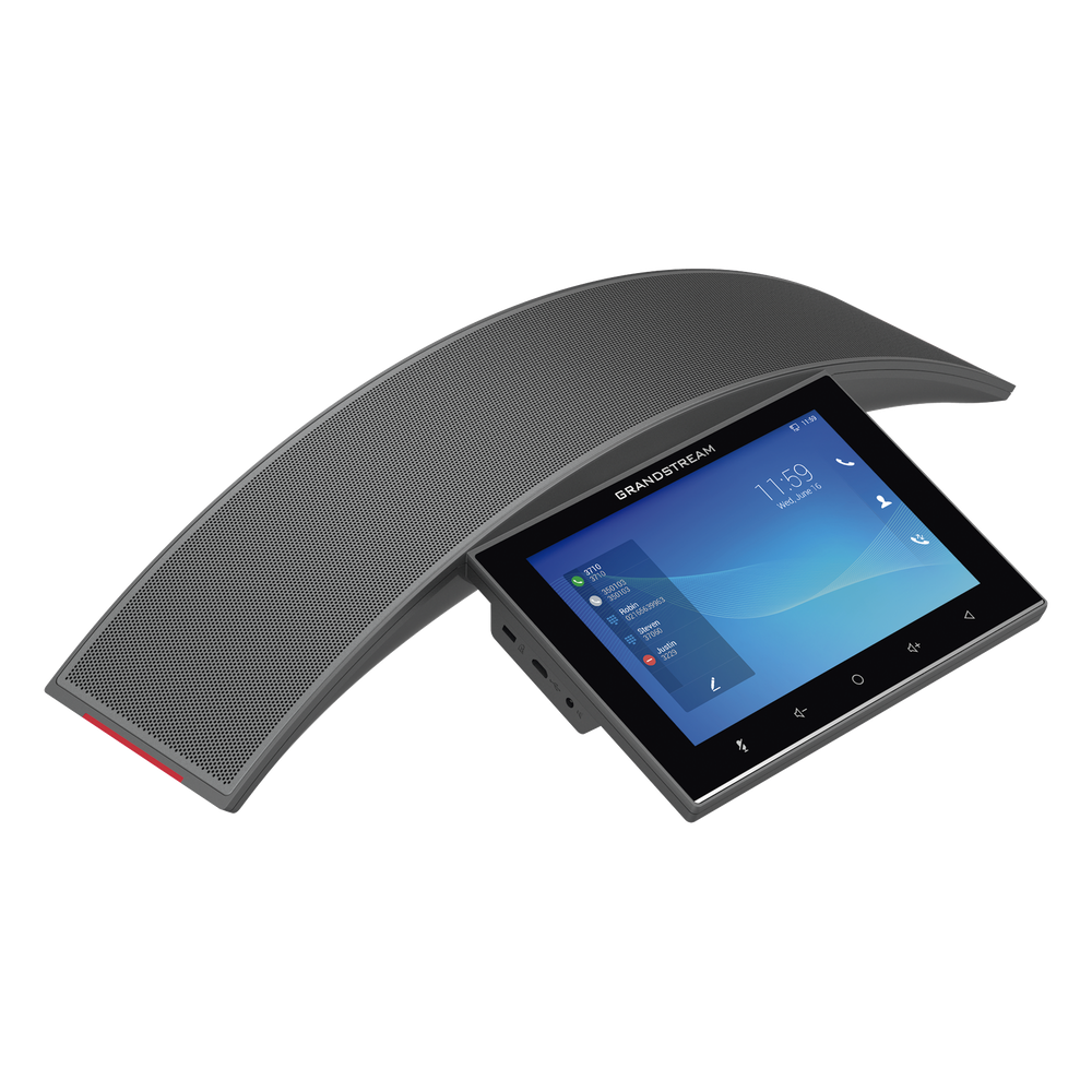 Teléfono - Audioconferencias IP Android 10, 12 líneas SIP con 12 cuentas, pantalla táctil 8", puertos Gigabit, Wi-Fi, Bluetooth, PoE, codec Opus