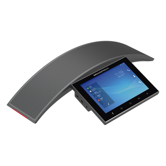 Teléfono - Audioconferencias IP Android 10, 12 líneas SIP con 12 cuentas, pantalla táctil 8", puertos Gigabit, Wi-Fi, Bluetooth, PoE, codec Opus