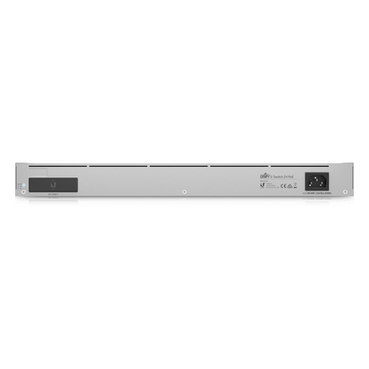 UniFi Switch Empresarial Capa 3 de 24 puertos PoE 802.3af/at (12 puertos 2.5G y 12 puertos 1G) + 2 puertos 1/10G SFP+, 400W, pantalla informativa