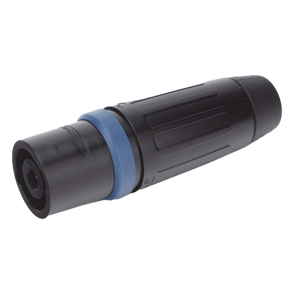 Speakon Conector de cable macho de 4 polos, carcasa negra, cable AWG10, 30A