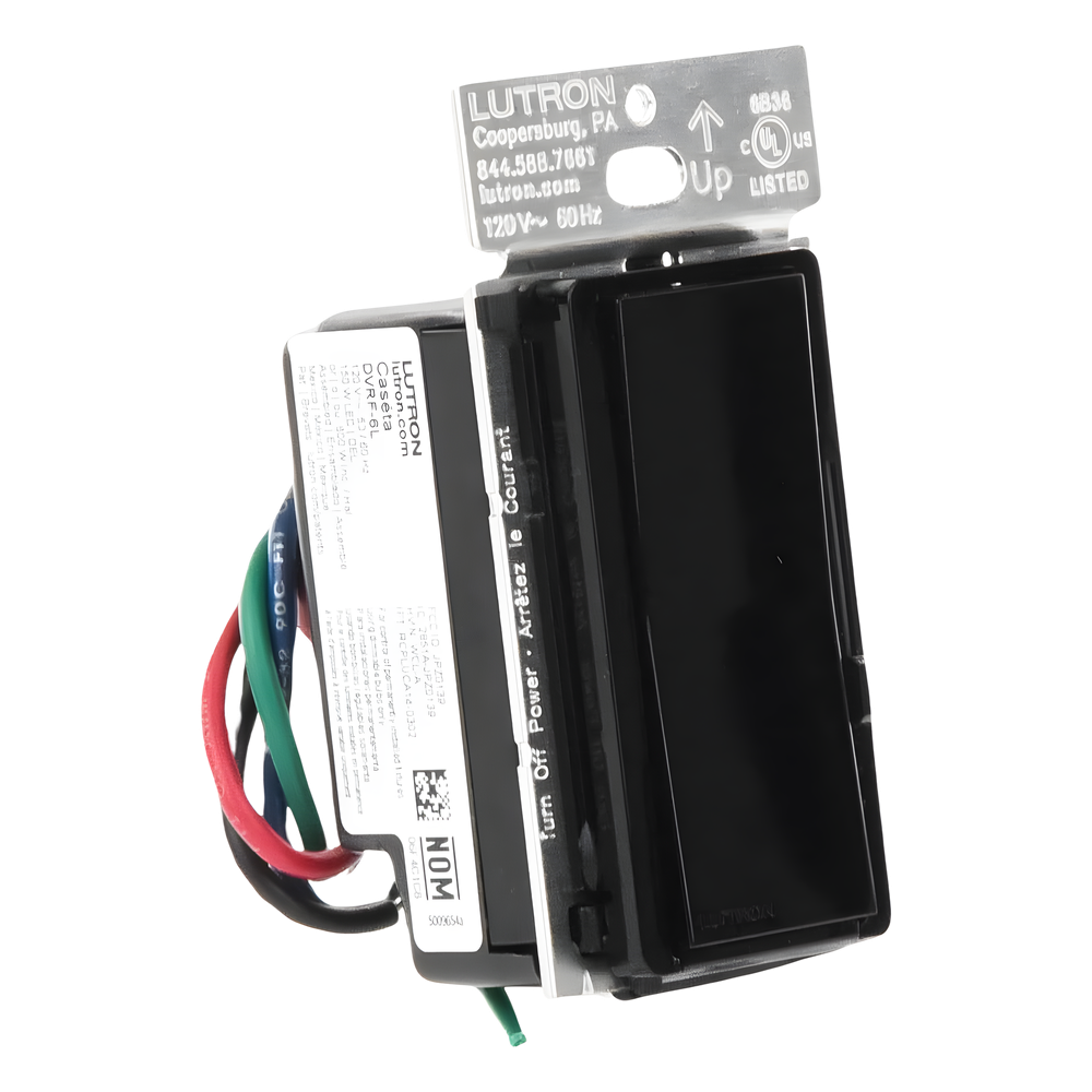 Atenuador de pared inteligente Diva con control deslizante, 120 V sin cable neutro, 150 W LED y CFL o 600 W incandescente y halógeno, sistema Caseta