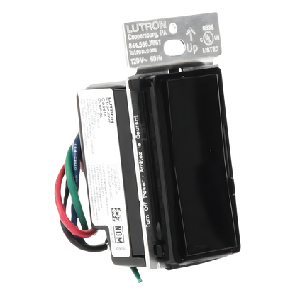 Atenuador de pared inteligente Diva con control deslizante, 120 V sin cable neutro, 150 W LED y CFL o 600 W incandescente y halógeno, sistema Caseta