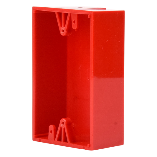 Caja trasera de montaje color rojo para estaciones de parada STOPPER