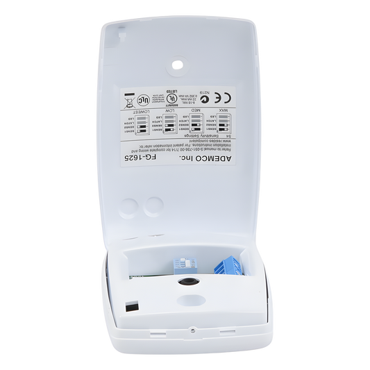 Detector de rotura de cristal cableado con sensibilidad ajustable en 4 niveles