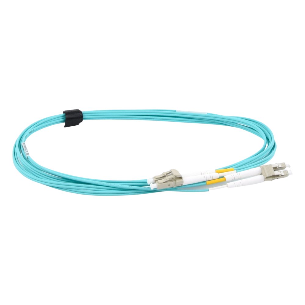 Jumper de Fibra Óptica Multimodo 50/125 XGLO OM4, LC-LC Duplex, OFNR, Color Aqua, 3 Metros (9.84 Pies)
