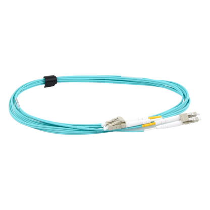 Jumper de Fibra Óptica Multimodo 50/125 XGLO OM4, LC-LC Duplex, OFNR, Color Aqua, 3 Metros (9.84 Pies)