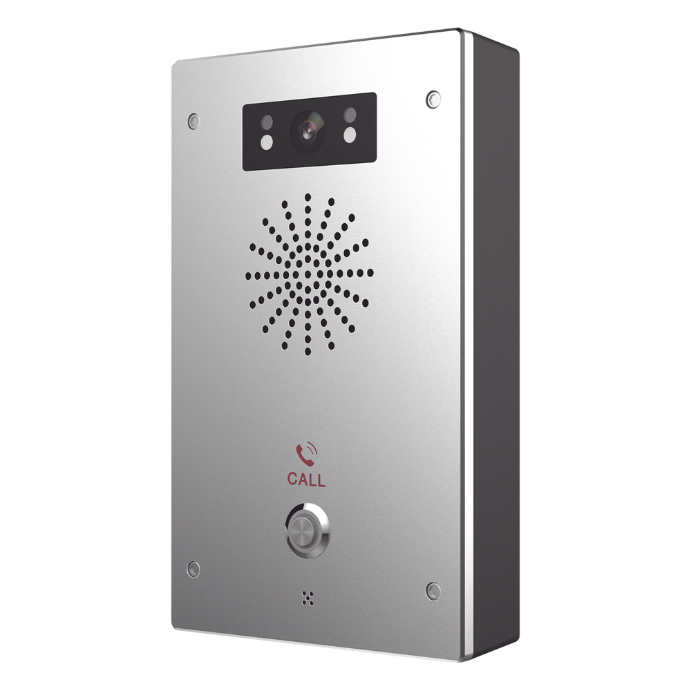 Video Intercomunicador IP / 2 Líneas SIP / Cámara 2MP 1080p / 2 Relevadores / ONVIF / IP65 e IK10 / PoE 802.3af / Audio HD / Visión Nocturna IR