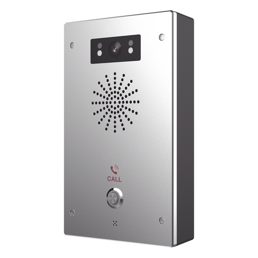 Video Intercomunicador IP / 2 Líneas SIP / Cámara 2MP 1080p / 2 Relevadores / ONVIF / IP65 e IK10 / PoE 802.3af / Audio HD / Visión Nocturna IR