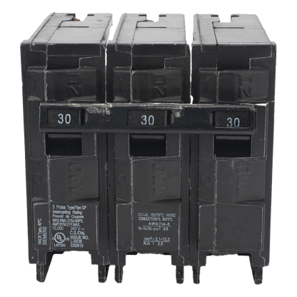 Interruptor automático enchufable tipo QP 3 polos, 30 amp