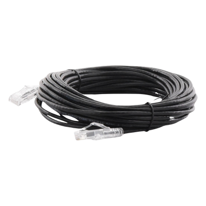 Cable de Parcheo Slim UTP Cat6A - 10 Metros (32.81 Pies) Negro, Diámetro Reducido (28 AWG)