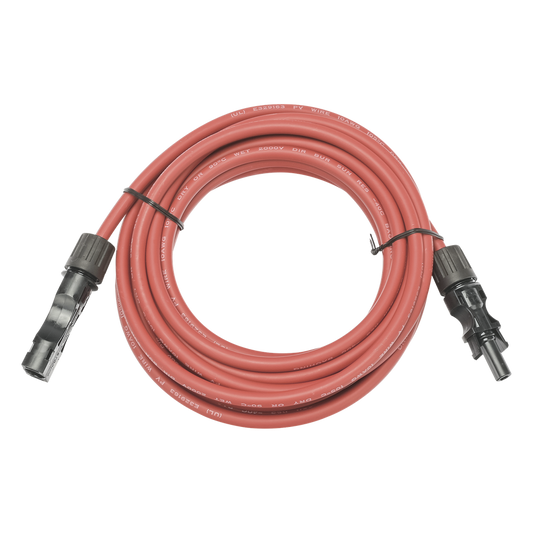 Cable Fotovoltaico, 2.5 m, Rojo, Calibre 10 AWG con Terminal MC4-M en Ambos Extremos