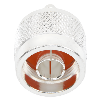 Conector Coaxial N Macho de Anillo Plegable para Cable RG-142/U, Plata/ Oro/ Teflón