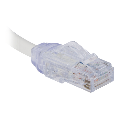 Cable de Parcheo UTP, Cat6A, Diámetro Reducido (28 AWG), CM/LSZH, Color Blanco Mate, 20.3 cm (8 Pulgadas)