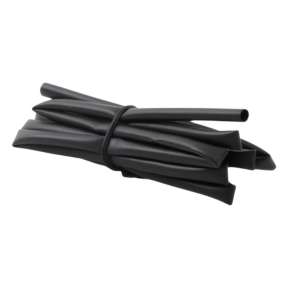 Tubo Termoencogible (Termofit) Negro de 1.2 m, 1/8" de Diámetro, Reduce de 2:1, Poliolefina.