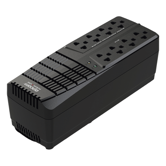 Regulador de Voltaje 1000 VA-500 W / 4 Contactos con AVR / 4 Contactos con Supresor de Picos / Protección RJ11