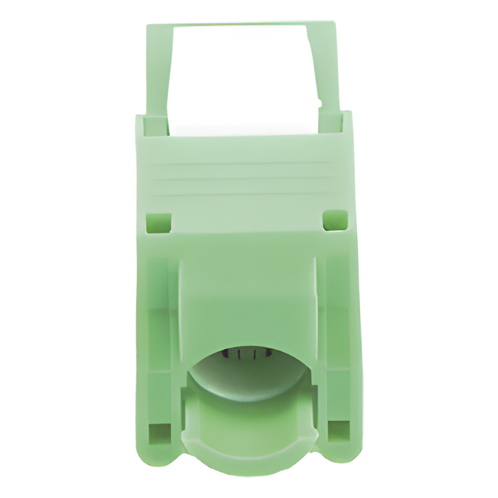 Módulo Jack Keystone Cat5e (Toolless), con Terminación en Ángulo 180 - Color Verde, Compatible con Faceplate y Patchpanel Linkedpro