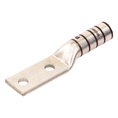 Zapata de compresión LCC500-12-6 para cal. 500 Kcmil, Doble barreno para tornillo prisionero de 1/2, Espaciado de orificios 44.5mm, 1 Pz
