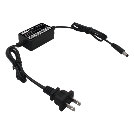 Adaptador de Pared de 12Vcc @ 1 A con cable y clavija Nema 1-15 / 0.5 metros a la toma de alimentación / 0.5 metros a la conexión del dispositivo