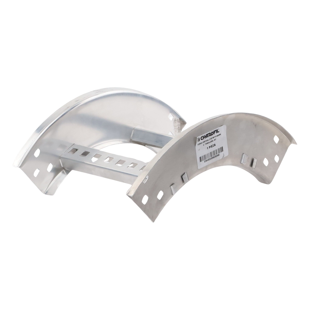 Curva Vertical Exterior de Aluminio de 90° Perfil Z / Peralte 3 1/4" / Ancho 9" / Radio 8" / Incluye Tornillería (CHVE90EZ314R8X9AK)