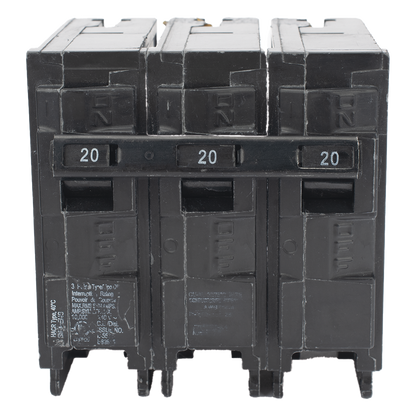 Interruptor automático enchufable tipo QP 3 polos, 20 amp