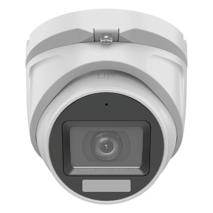 [Dual Light + ColorVu] Turret TURBOHD 2 megapixel / 30 mts IR + 20 mts luz blanca/ Lente 2.8 (100° de Visión) / Exterior IP66 / Audio por Coaxitron