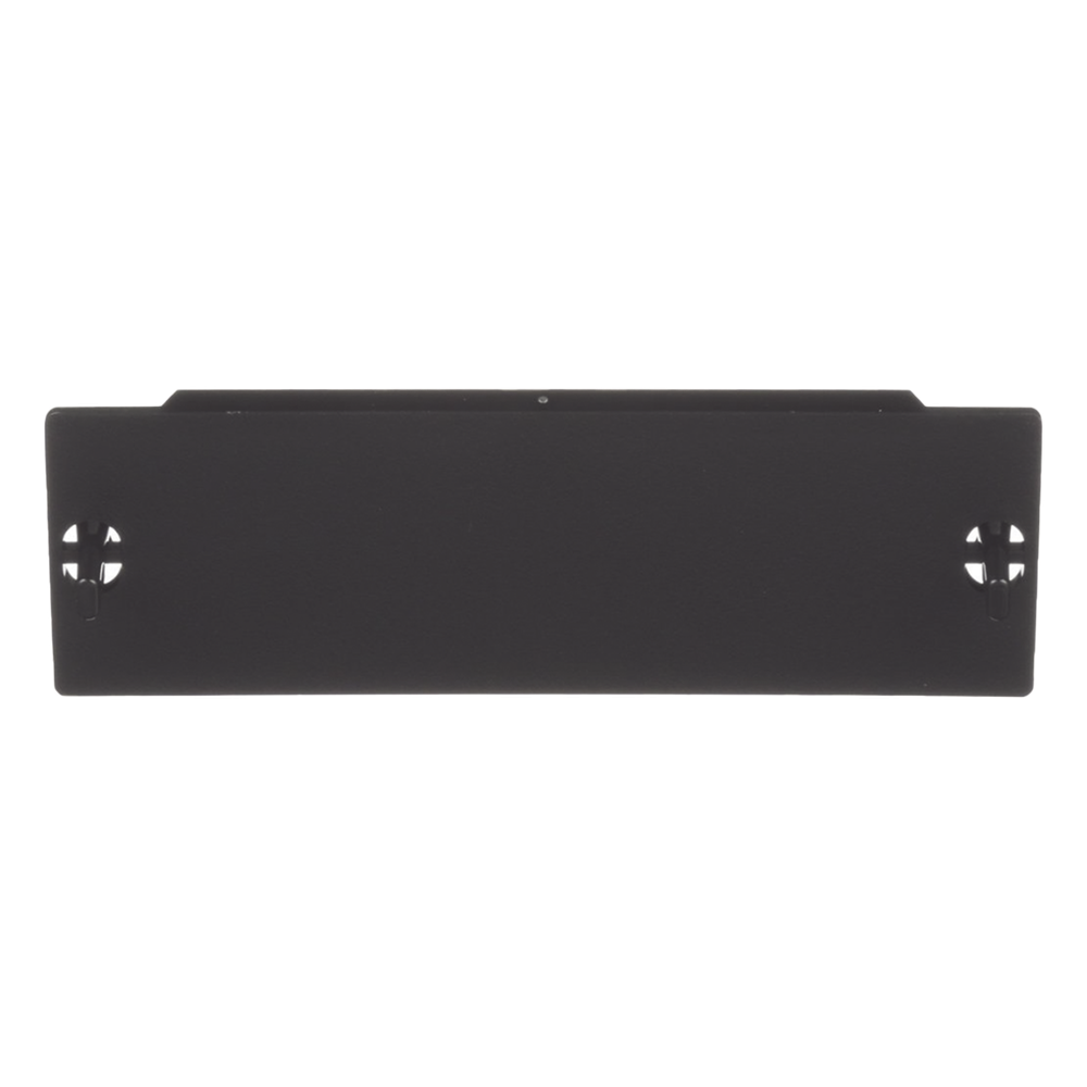 Placa Ciega FAP, Para Reservar Espacio de Uso Futuro en Paneles de Fibra Óptica, Color Negro
