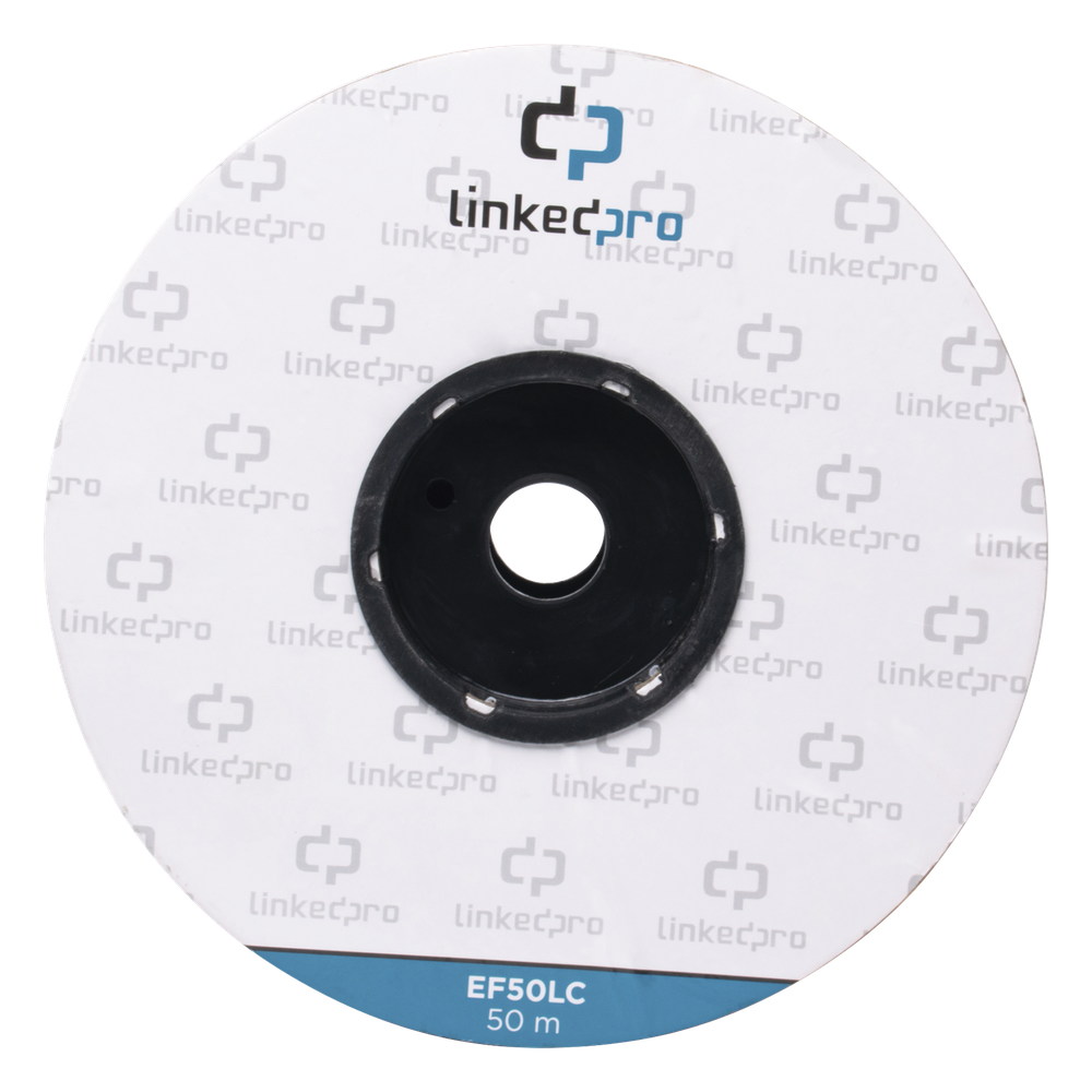 Carrete de Fibra Óptica Monomodo con Conectores LC-LC Duplex, Reforzada con Kevlar, de 50 Metros (164.04 Pies), Para Instalaciones Subterráneas por