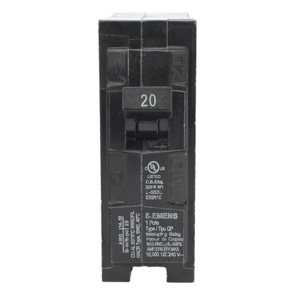 Interruptor automático enchufable tipo QP 1 polos, 20 amp