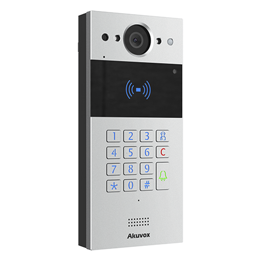 Videoportero SIP / Teclado y Lector de Tarjeta / Notificación App / Notificación Llamada Telefónica / Configuración en la Nube / POE / IP65 / Cámara