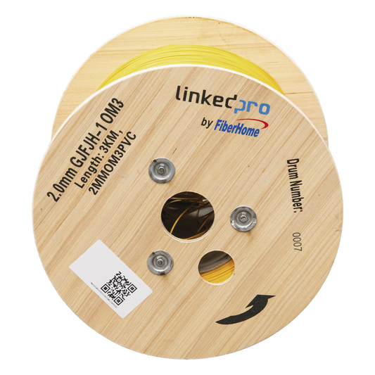 Fibra Óptica Multimodo OM3 2 mm Simplex Tight Buffer (900 micras), Precio Por Metro, (Hasta 2000 Metros en un Solo Tramo de Cable)