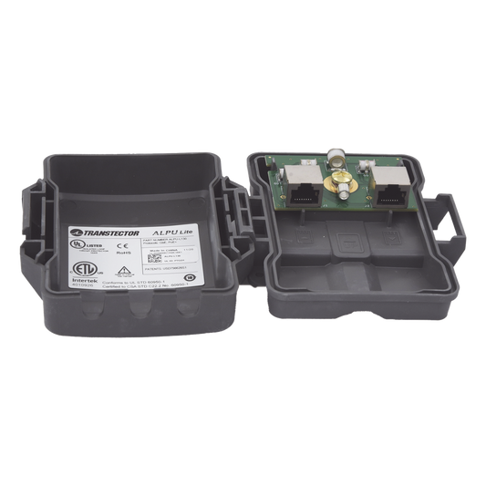 Protector PoE Exterior Gigabit / Tubo de Descarga de Gas GDT / 51W PoE+ / RJ45 Blindado / IP23 / Enlaces Inalámbricos