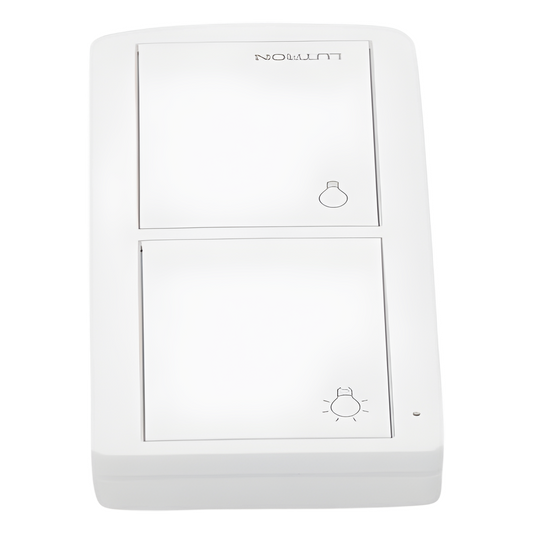 Control remoto inalámbrico Pico de 2 botones para encender y apagar luces, usable como control de mano o de pared, compatible con Caseta Wireless