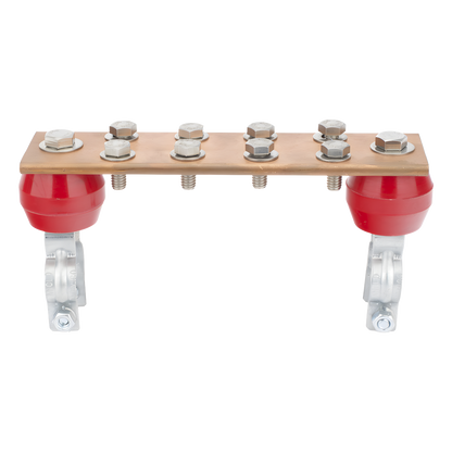 Barra Unión Torre 1000A / Cobre 100% / Compatible STZ30-45 / Aisladores Rojos / EIA-TIA-BICSI / TMGB-TGB