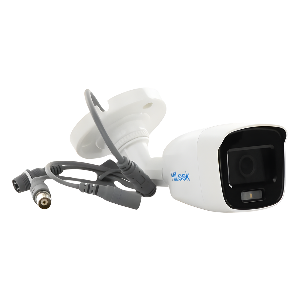 [ColorVu] Bala TURBOHD 2 Megapixel (1080p) / Imagen a Color 24/7 / Lente 2.8 mm / Luz Blanca 20 mts / IP66 / Policarbonato / Microfono Integrado