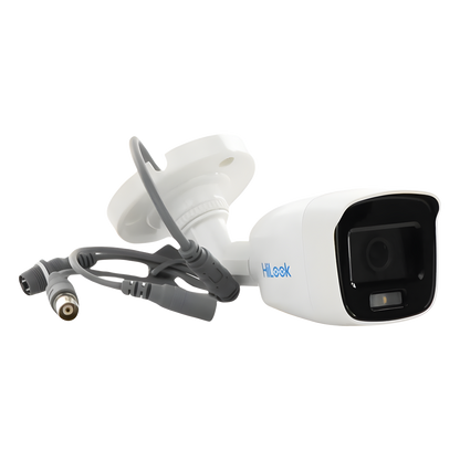 [ColorVu] Bala TURBOHD 2 Megapixel (1080p) / Imagen a Color 24/7 / Lente 2.8 mm / Luz Blanca 20 mts / IP66 / Policarbonato / Microfono Integrado