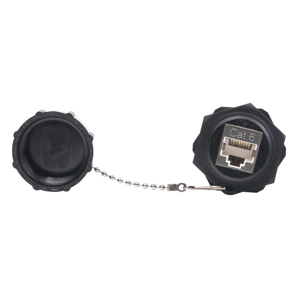 Acoplador Industrial RJ45-RJ45 Categoría 6 Blindado IP67 (Waterproof)