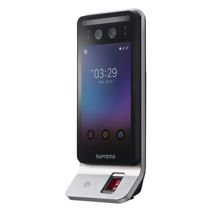 Lector Multi-tecnologia con detector de cubrebocas- Reconocimiento Facial, Huella, Tarjeta Móvil y lector de RFID(125kHz EM & 13.56 Mhz MIFARE)