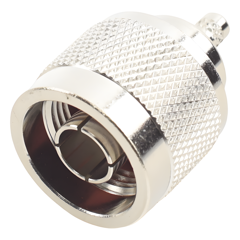 Conector N Macho Inverso de Anillo Plegable para cables RG-58/U, RG-142/U